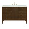 James Martin Vanities 48'' Vanity, Mid Century Walnut w/ 3 CM Ethereal Noctis Quartz Top 485-V48-WLT-3ENC - alternate 1